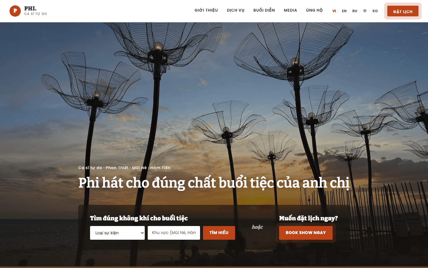 Anh Phi - website ca sĩ tự do