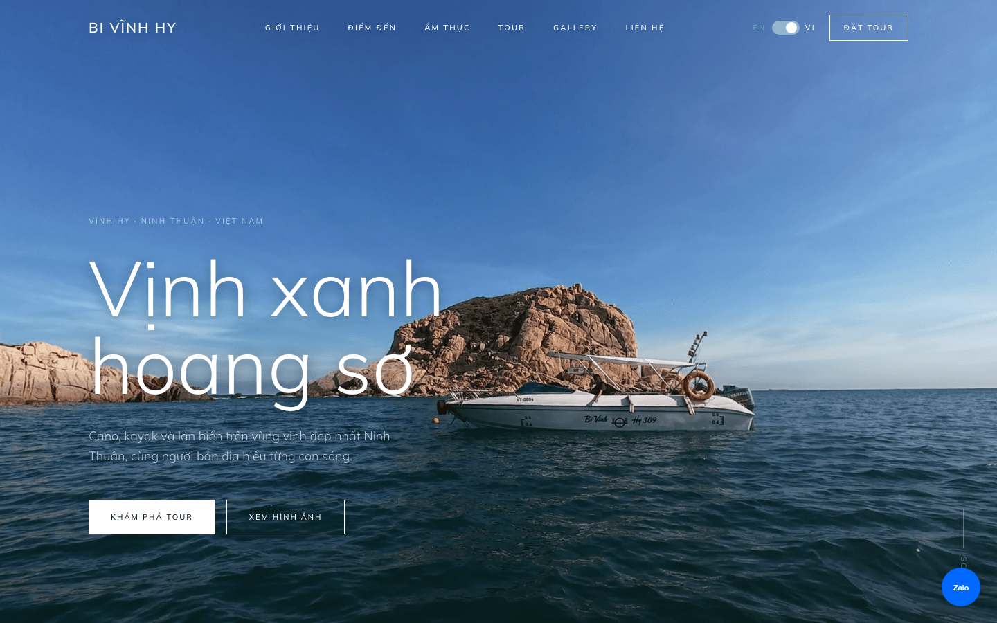 Bi Vinh Hy tourism website